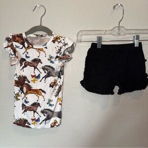 Posh Peanut Claire 3T Shirt and Short Set, PLAY